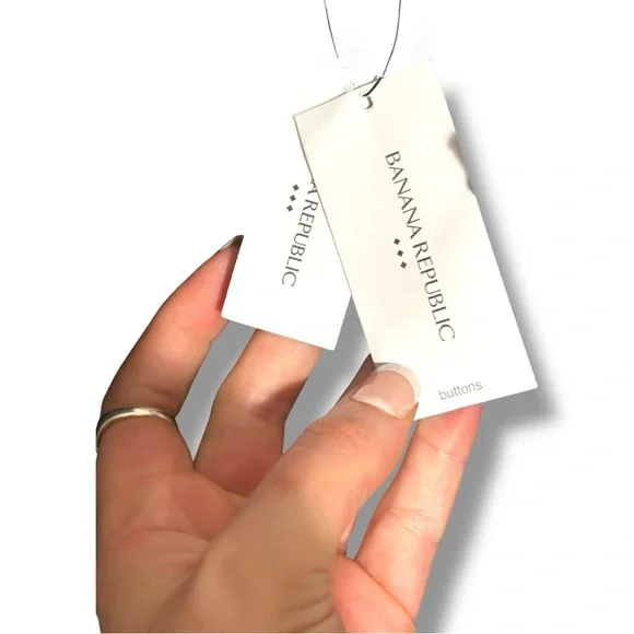 Banana Republic New W/ Tags Dark Blue Button Down Collared Tie Waist Midi Dress - Picture 14 of 16